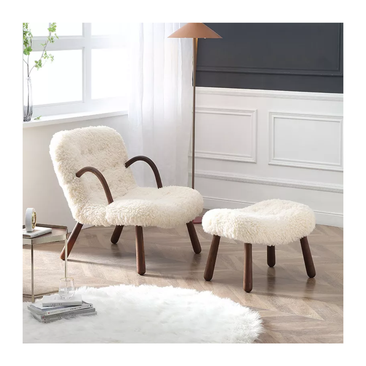 Snowdrop Sherpa Lounge Chair